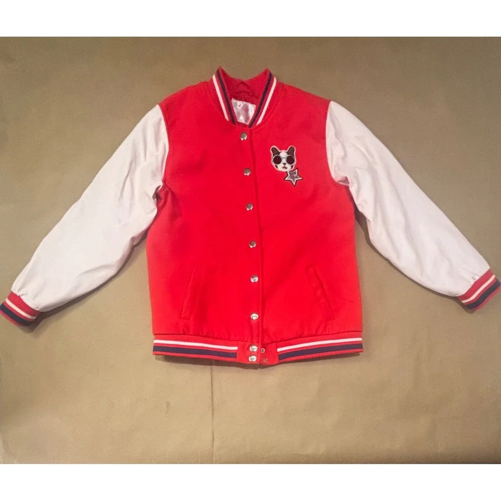 Justice Red Varsity Jacket Kids Size 20